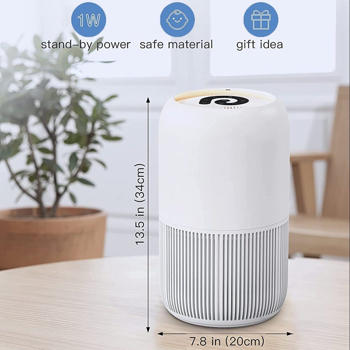 
                Best Portable UV HEPA Filter Table Smart 4 Fan Speed Timer Setting Air Purifier for