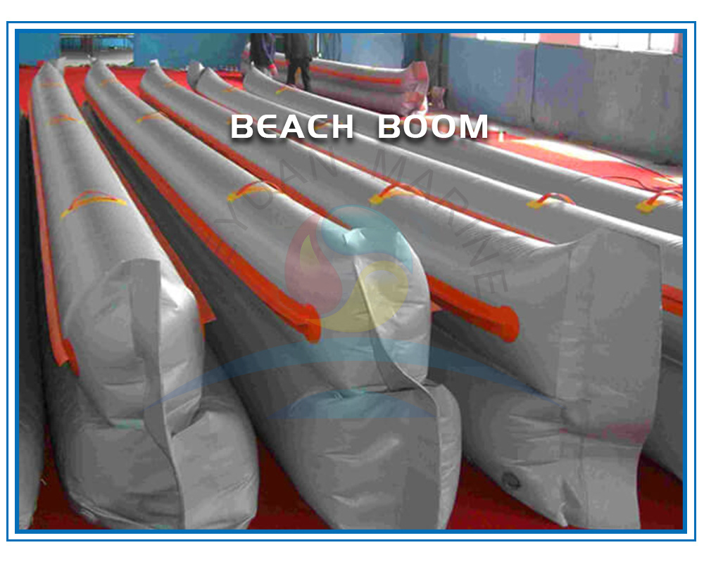 
                Yellow PVC Air-Filled Beach Barrier for Ocean Pollution
            