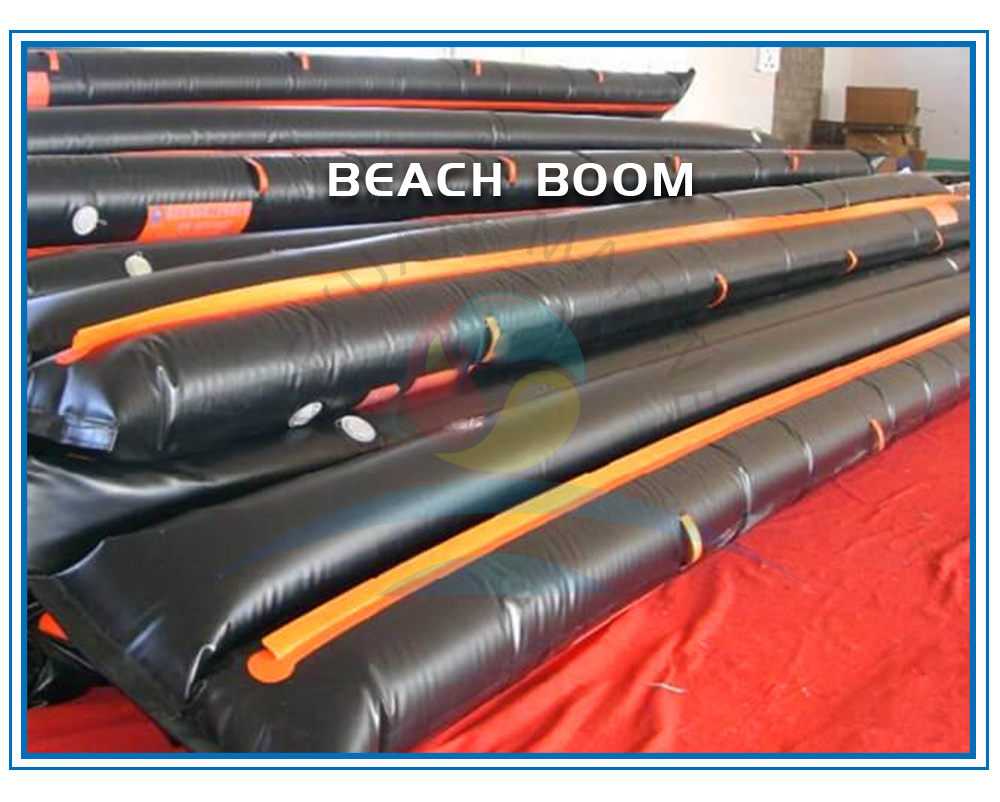 
                Rubber Reusable Shore Seal Oil Containment Boom in Shallow Waters
            