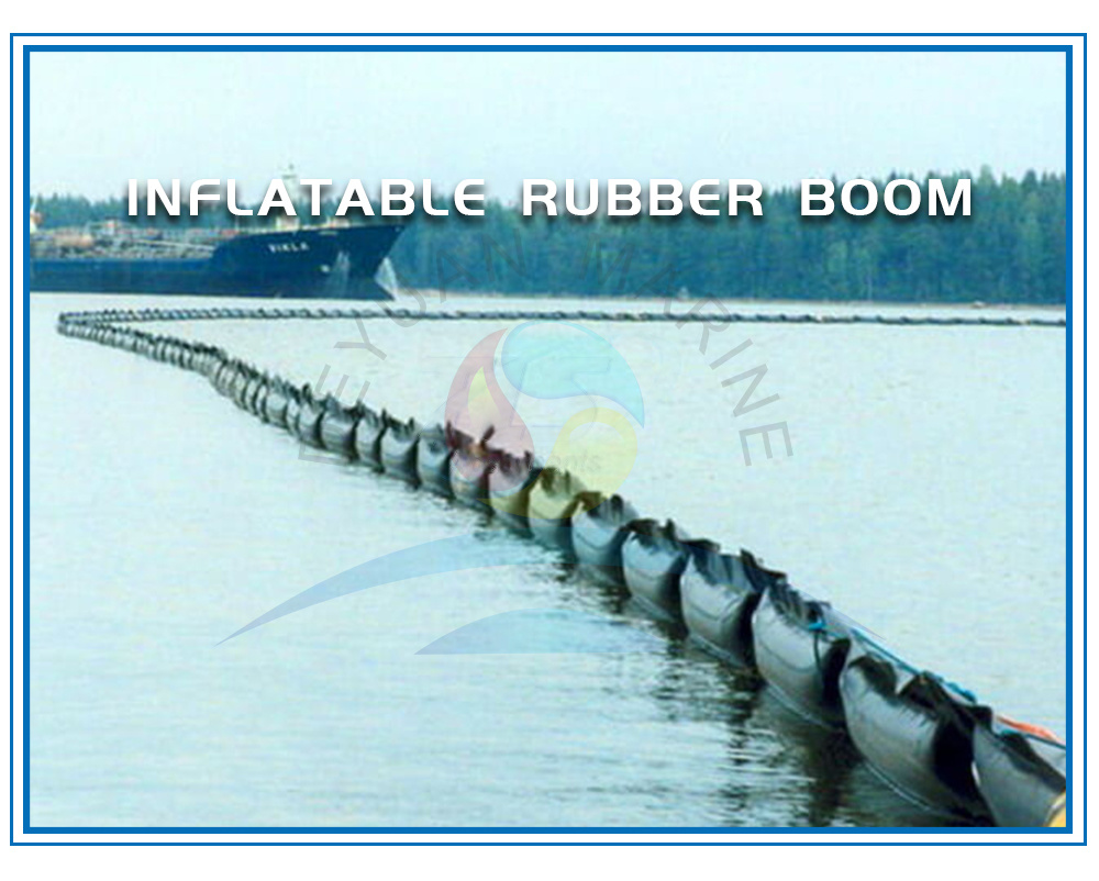 
                Black Inflatable Rubber Containment Boom
            