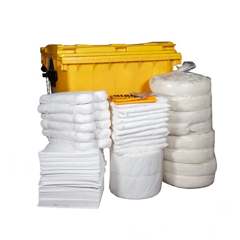 
                1100L 100% PP Oil Chemical Universal Emergency Spill Absorbent Response Kits
      