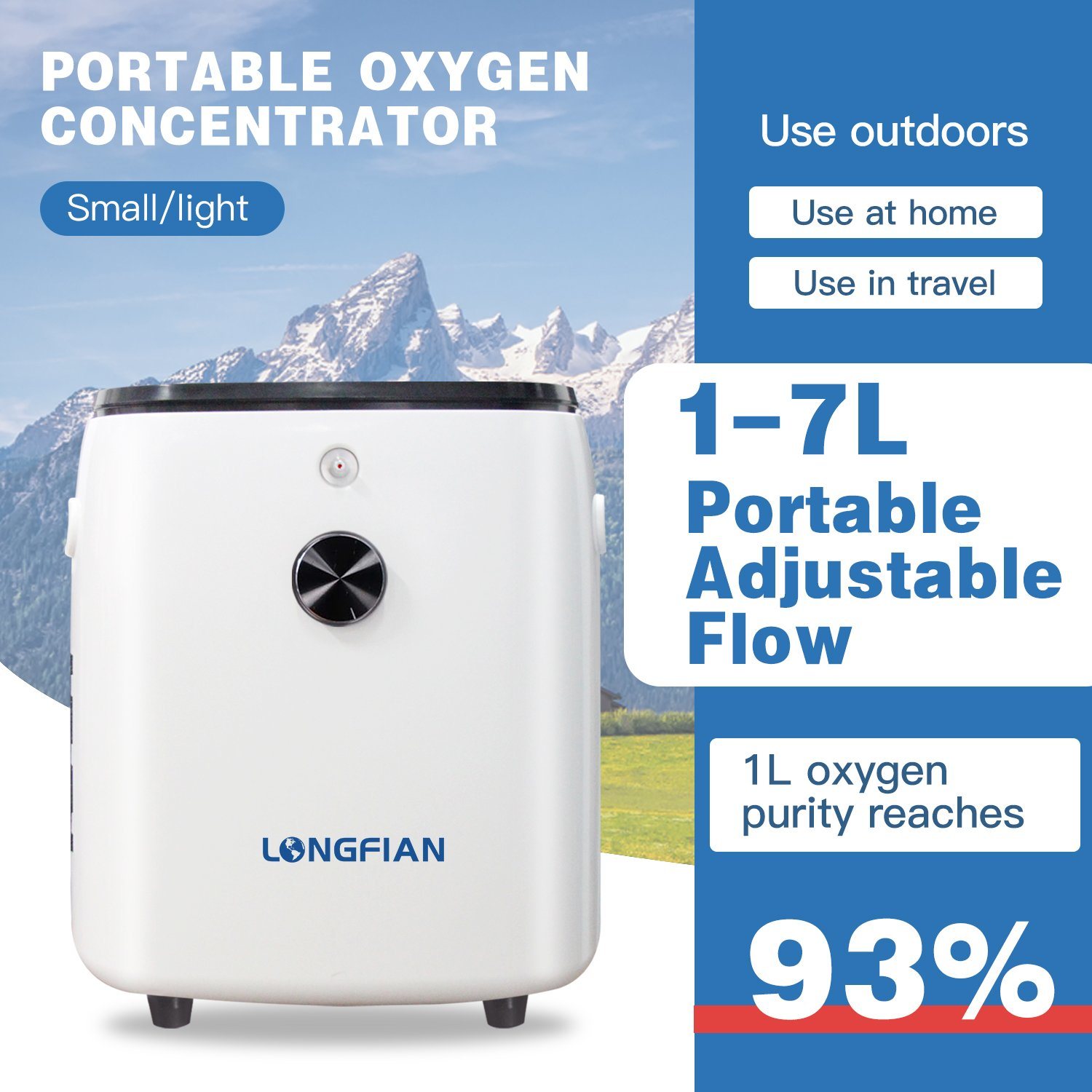 
                Hospital Equipment Home Mini Portable Battery Operated Oxygen Concentrator
        